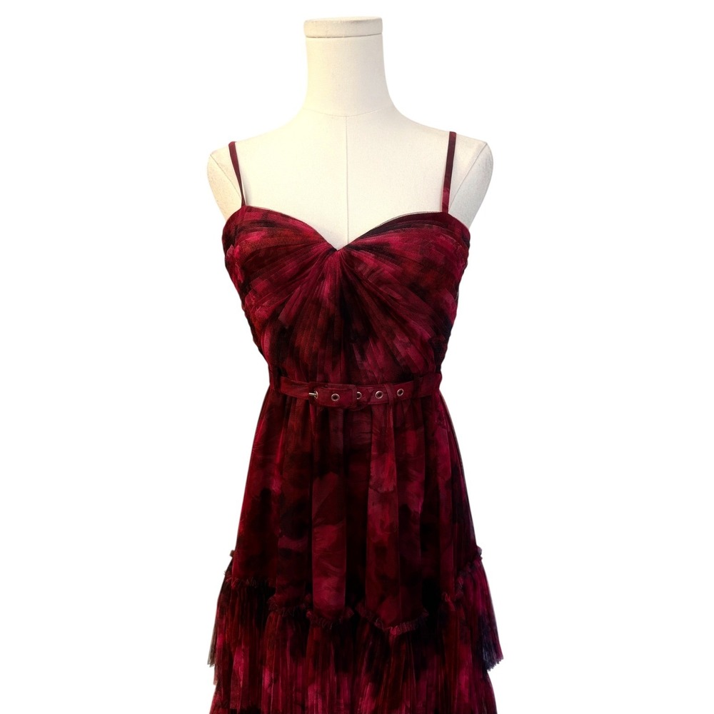 Hutch Madelina Pleated Tulle Tiered Maxi Dress Size 6 $398 NWT - Picture 7 of 10